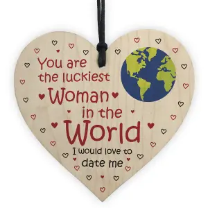 Funny Valentines Day Gift For Girlfriend Anniversary Gift For Her Wooden Heart Keepsake