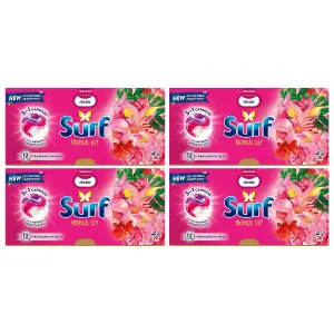 Surf 3 in 1 Laundry Washing Detergent Capsules Tropical Lily, 104 Washes, 4Pk