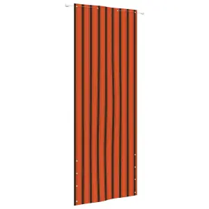 Berkfield Balcony Screen Orange and Brown 80x240 cm Oxford Fabric