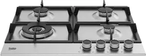 Beko HIAW164225SX 58cm Gas Hob - Silver