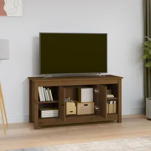 Berkfield TV Cabinet Honey Brown 103x36,5x52 cm Solid Wood Pine