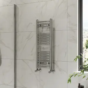 Right Radiators 800x300 mm Curved Heated Towel Rail Radiator Bathroom Ladder Warmer Chrome