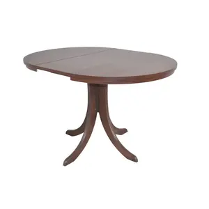 Stephan Extendable Round Solid Wood Base Dining Table Walnut