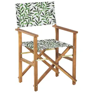 Set of 2 Garden Chairs CINE Acacia Wood Light Wood