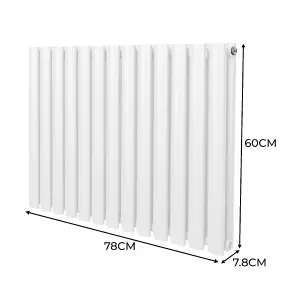 Oval Radiator - 600 x 780mm - White