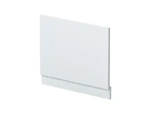 700mm Straight Reversible Bath End Panel & Plinth - Satin White