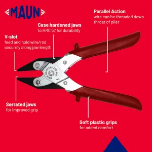 Maun Flat Nose Parallel Plier Comfort Grips 200 mm