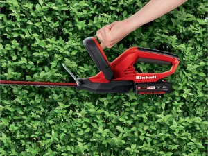 Einhell 46cm Cordless Hedge Trimmer 18V Power X-Change Laser Cut Steel With Wall Mount GE-CH 1846 Li-Solo - Body Only