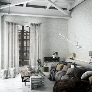 Galerie Loft 2 White Exposed Brick Design  Wallpaper Roll