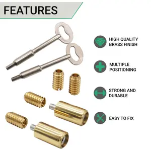 EAI Sash Window Stop Set with Ventilation Restrictor Feature With Keys - Polished Brass