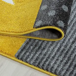 Yellow and Grey Checked Rug - Kids - 160x230cm