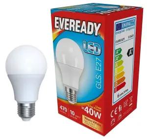 Eveready 5.5w ES Opal LED GLS 3000k - Warm White