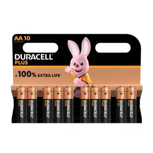 Duracell AA Cell Plus Power +100% Batteries (Pack 10)