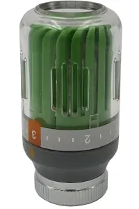 Goshe Green/Grey Radiator Thermostatic Valve Head M30x1,5 Crystal Colour 8-30C Temperature