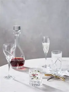 John Lewis Grosseto Cut Crystal Glass Champagne Flutes, 160Ml, Set Of 2, Clear