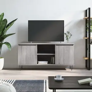 Berkfield TV Cabinet Grey Sonoma 104x35x50 cm Engineered Wood