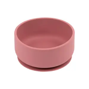 Tiny Dining - Baby Silicone Suction Bowls with Lid - Dusty Rose - Pack of 3