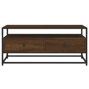 Berkfield TV Cabinet Brown Oak 100x35x45 cm Engineered Wood