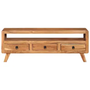 Berkfield TV Cabinet 110x30x40 cm Solid Acacia Wood