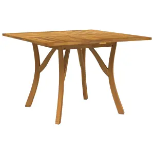 Berkfield Garden Table 110x110x75 cm Solid Wood Acacia