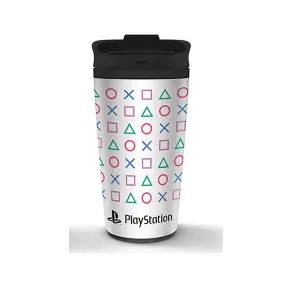 Playstation Shapes Metal Travel Mug Multicoloured (One Size)