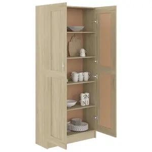 Berkfield Book Cabinet Sonoma Oak 82.5x30.5x185.5 cm Engineered Wood