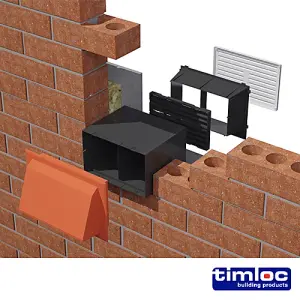 Timloc Through-Wall Cavity Sleeve for Two Airbricks Stacked - 229 x 152mm