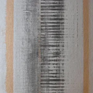 Galerie Adonea Hermes Grey Copper Metallic Stripe Smooth Wallpaper Roll