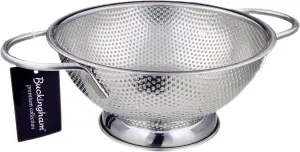 Buckingham Stainless Steel Micro-perforated Deep Colander / Strainer  22.5 cm