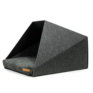 Polyester Pet Bed Dark Grey/Khaki 