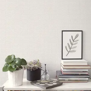 Galerie Geometrix Grey Mini Leaf Texture Smooth Wallpaper