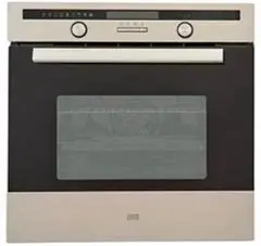 Cooke & Lewis Clmfsta Built-In Single Multifunction Oven - Brushed Black & Grey Stainless Steel Effect