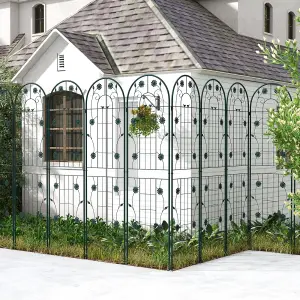 Costway 4 Pack 180 x 50cm Garden Trellis Rustproof Metal Fencing Barrier