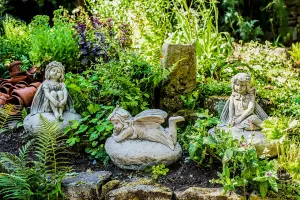 Wonderful Set of Three Fairy Garden Ornaments