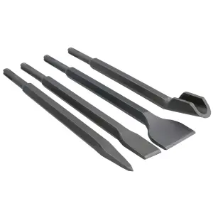 SDS Plus Chisel Set Point Flat Gouge and Tile Chisels (4pcs kit)