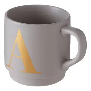 Maison by Premier Signet Grey A Letter Mug