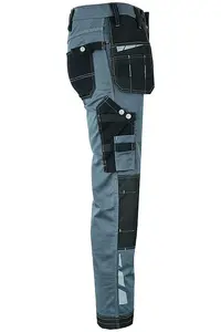 MS9 Mens Hi Viz Cargo Combat Holster Pockets Tactical Working Work Trouser Trousers Pants Jeans E1, Grey - 38W/30L