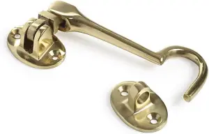 Silent Cabin Hook & Eye Brass Gate Hook and Eye 50mm (2 Inch)