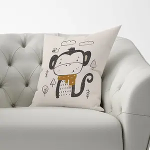 Single Monkey Forest Cushions 60cm x 60cm