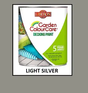 Liberon Garden Decking Paint - Light Silver - 2.5 Litres