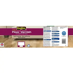 Rustins Floor Varnish Satin - Clear 2.5ltr