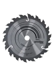 Bosch Professional Speedline Wood Circular Saw Blade - 160 x 16 x 2.2 mm, 18 Teeth