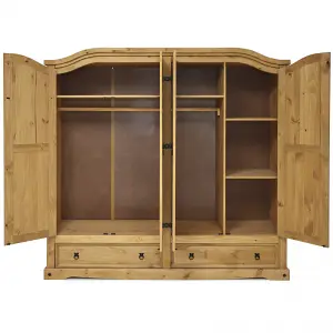 Corona 4 Door 2 Drawer Wardrobe