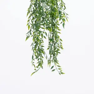 Blooming Artificial - 80cm / 2.5ft Green Fake Bamboo Hanging Bush Multi-Pack