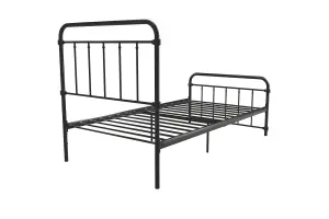 Wallace Metal Bed Black, Single