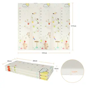 Baby Play Mat,Foldable Double Sided Crawling Mat-197cm x 177cm x 1cm