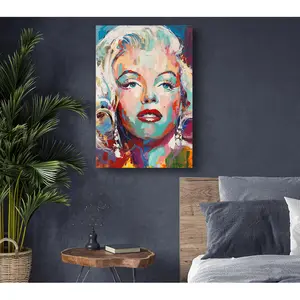 Marilyn Monroe Graffiti - Wrapped Canvas Print 106.6cm H x 66cm W