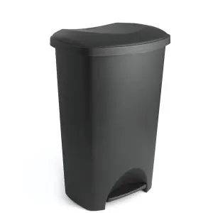 ADDIS 50L PEDAL BIN RECYCLED ECO BLACK 518378B&Q