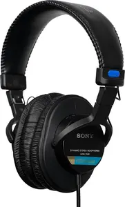 Sony MDR-7506 Closed-Back Studio Monitor Headphones - Wired, 10Hz To 20Khz Frequency Range, Good For Studio Recording & Mixing, 63 Ohm, Lightweight