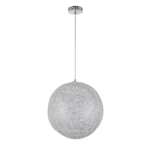 Luminosa Modern LED Hanging Pendant Chrome, Warm White 3000K 1050lm